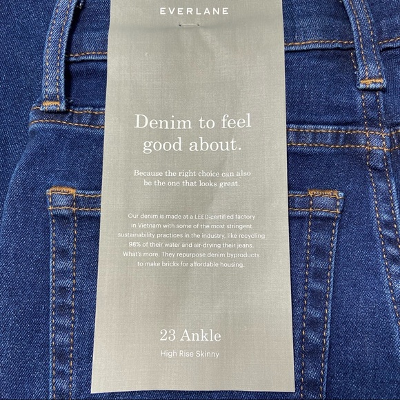 NWT Everlane High Rise Skinny Stretch Ankle Jeans Sz 23 - Picture 5 of 12